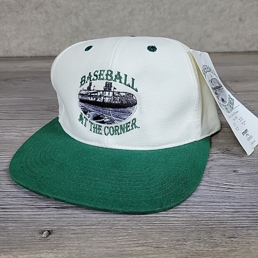Detroit Tigers Baseball At The Corner Hat White Green W/ Tags Adjustable‎